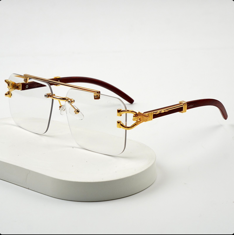 Cheetah Transition Black- Rimless Sunglasses For Men